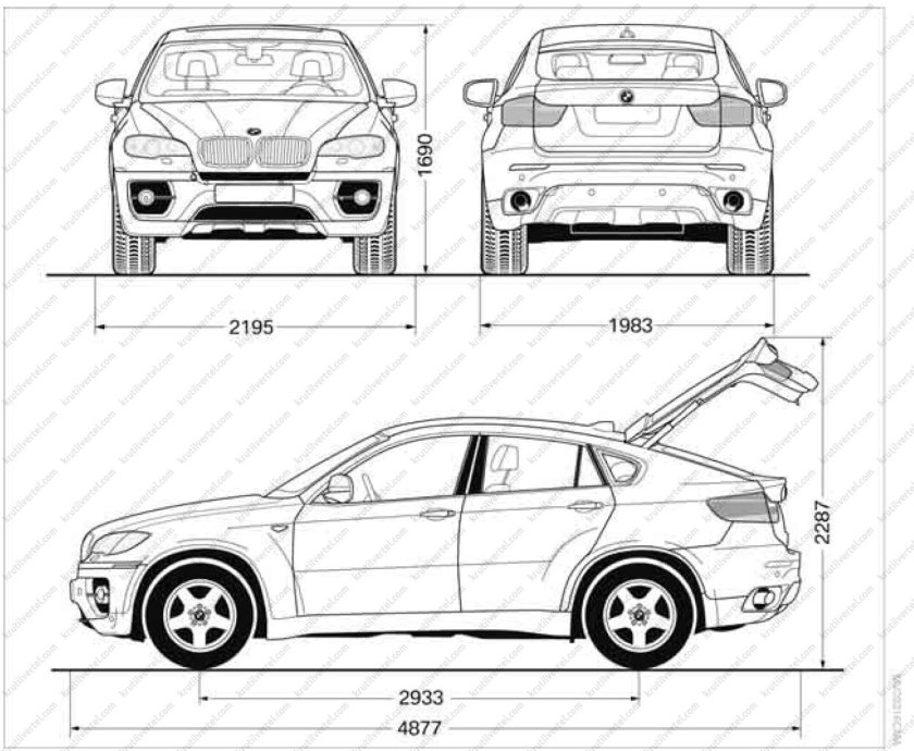 Ширина БМВ х6