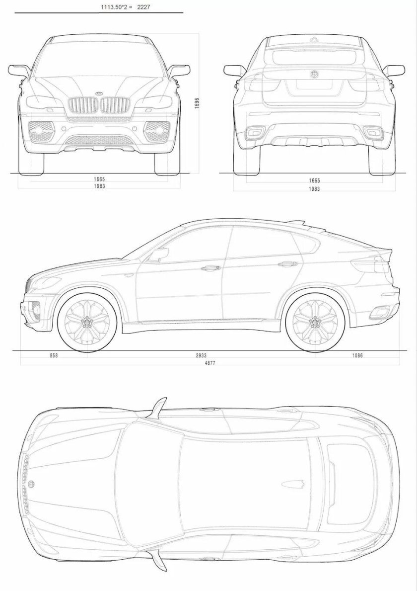 BMW 3 чертеж