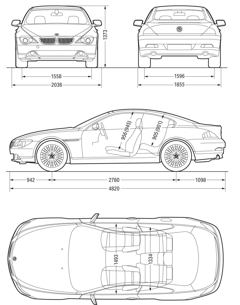 BMW 6 gt габариты