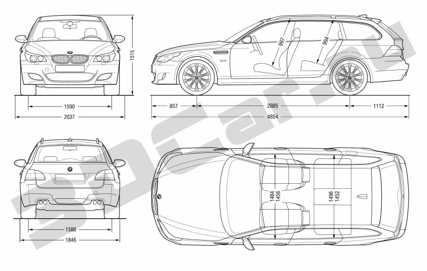 BMW e46 габариты