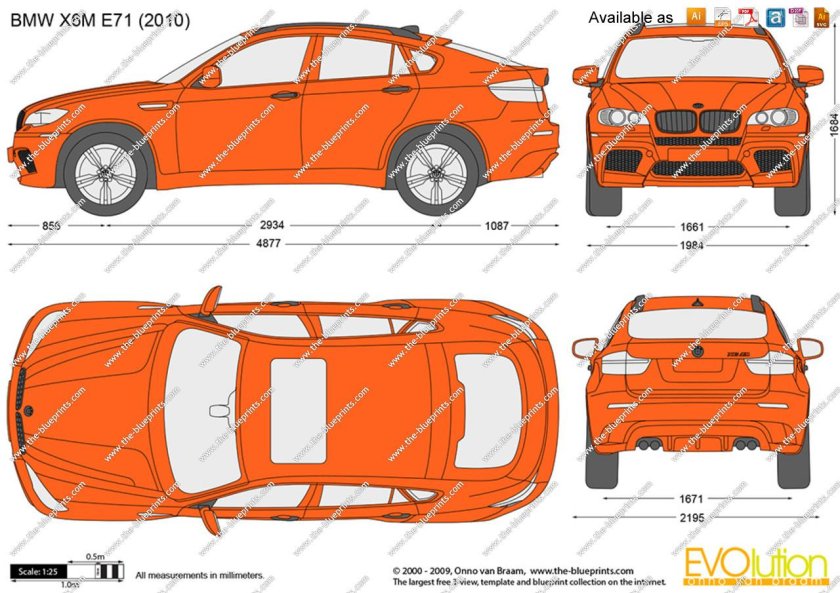 BMW x6 длина кузова