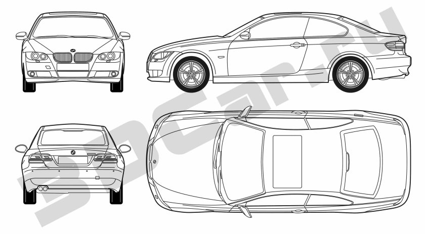 Габариты БМВ е90