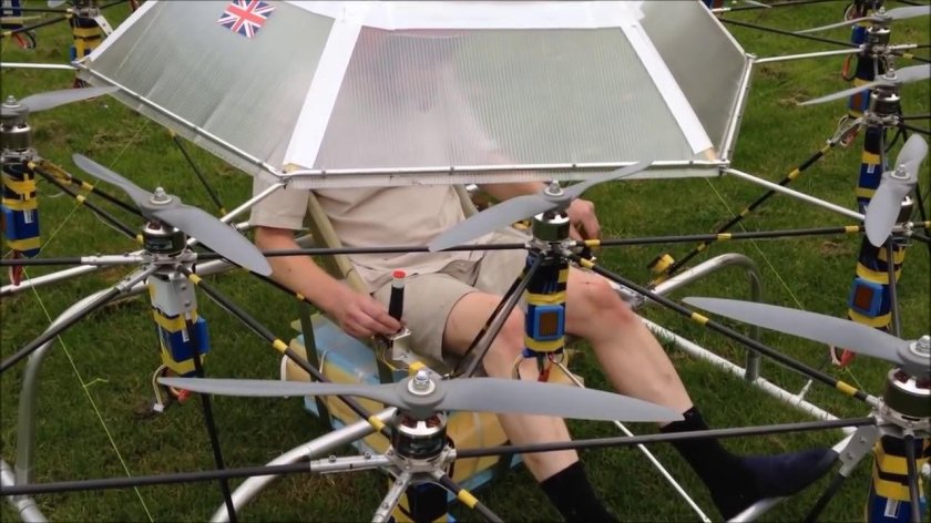 Квадрокоптер для полета человека