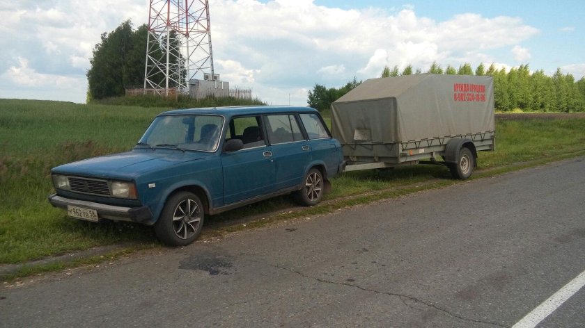 ВАЗ 2107 С прицепом 2.5 метра