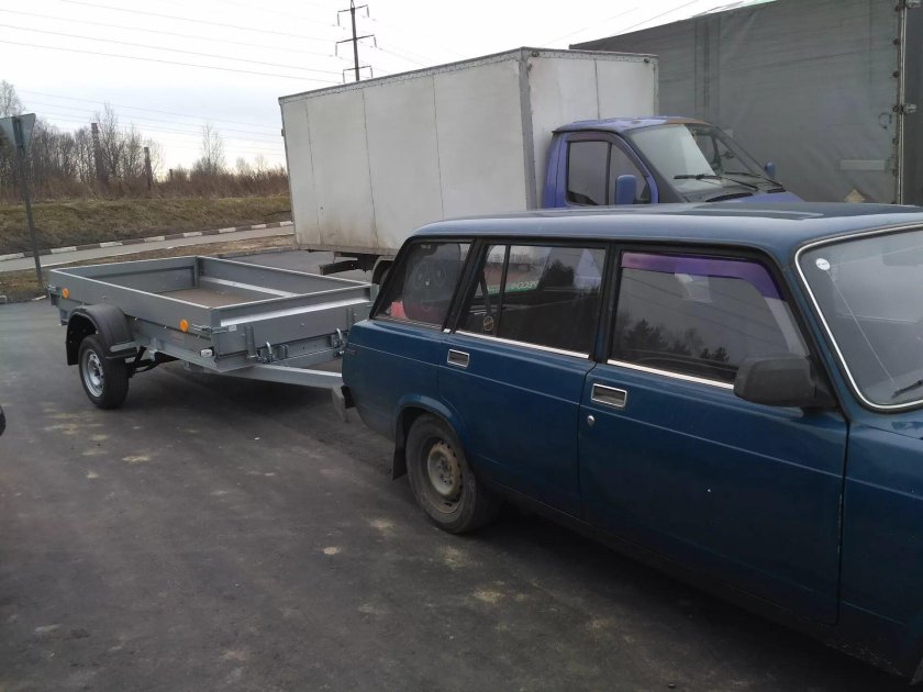 ВАЗ 2104 С прицепом