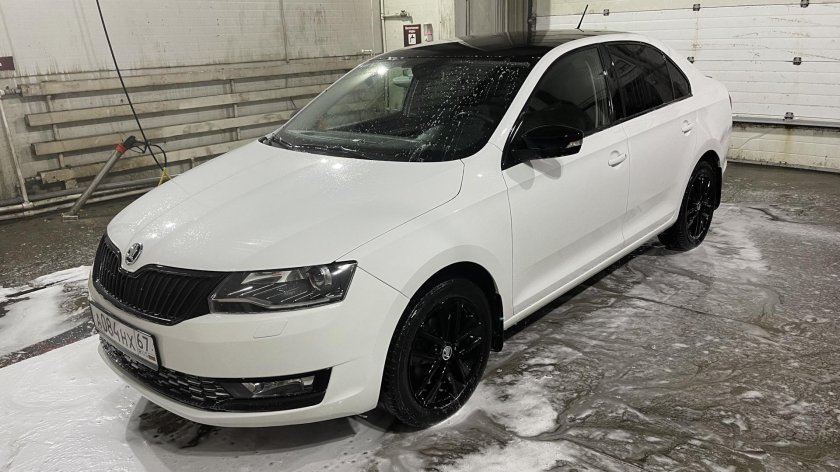 Белая шкода рапид