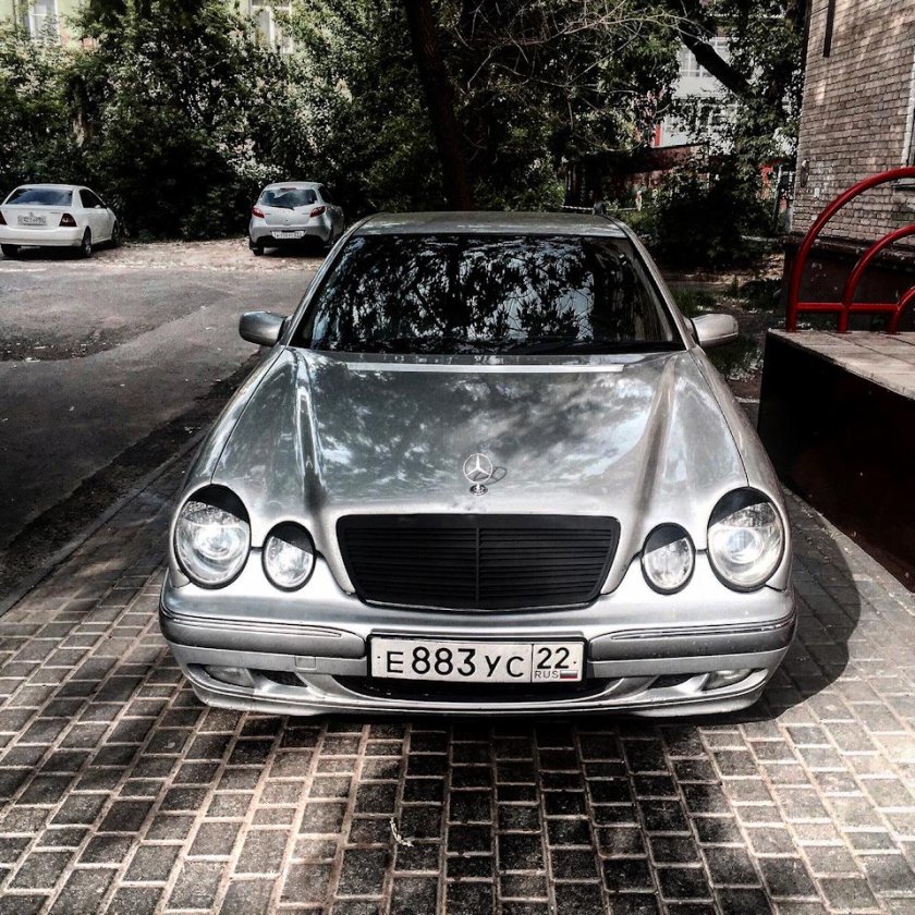 Мерседес w210 серый