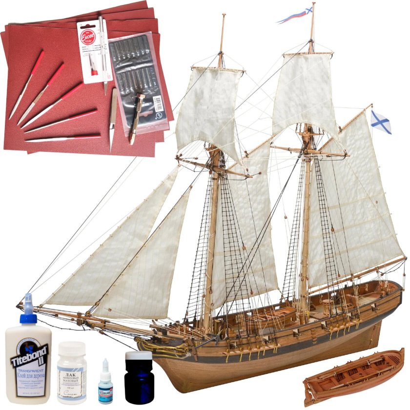 Мастер корабел шхуна модель полоцк