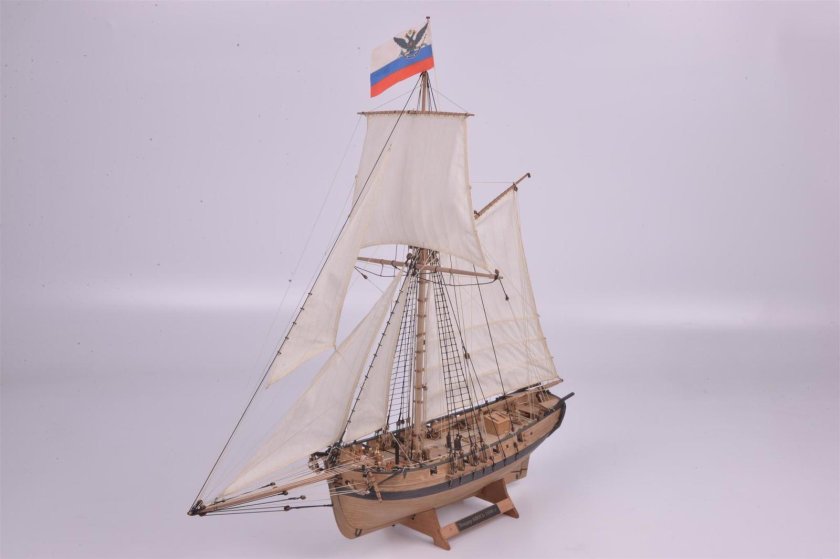 Мк0303p мастер-Корабел тендер "Авось" 1/72