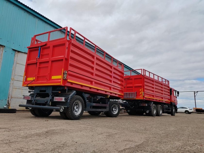 Камаз 65115 сельхозник зерновоз с прицепом