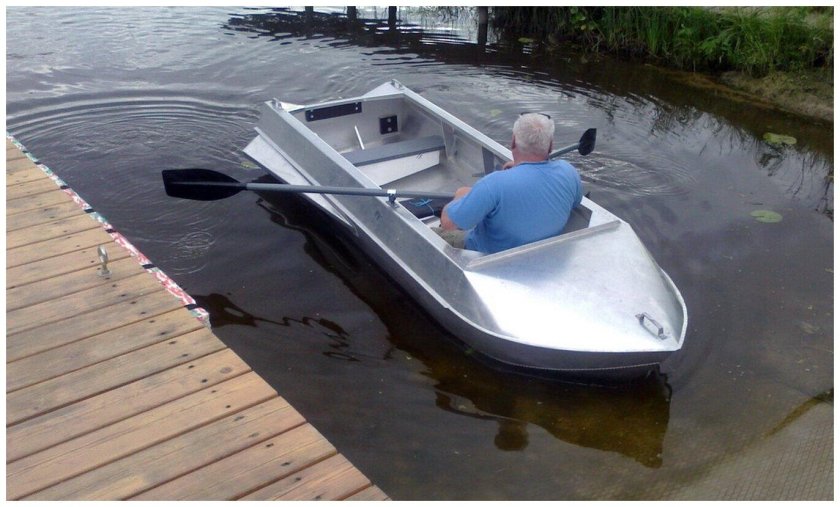 Алюминиевая лодка романтика-н 3.5 м. булями