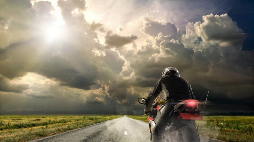 Мотоцикл закат