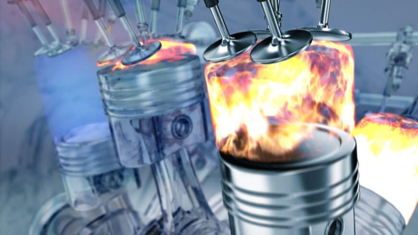 Сгорание топлива в двигателе