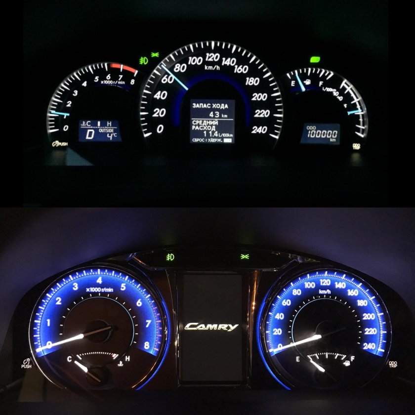 Toyota Camry 40 приборная панель