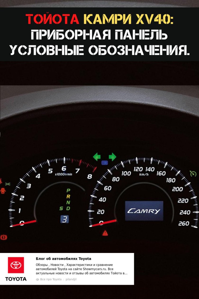 Toyota Camry 40 приборная панель