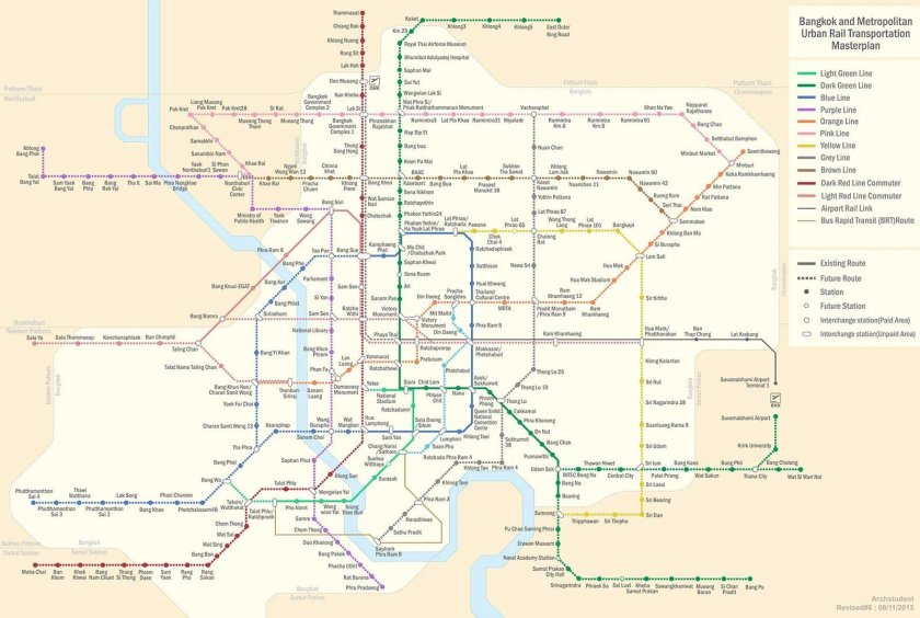 Метро Бангкока схема 2023