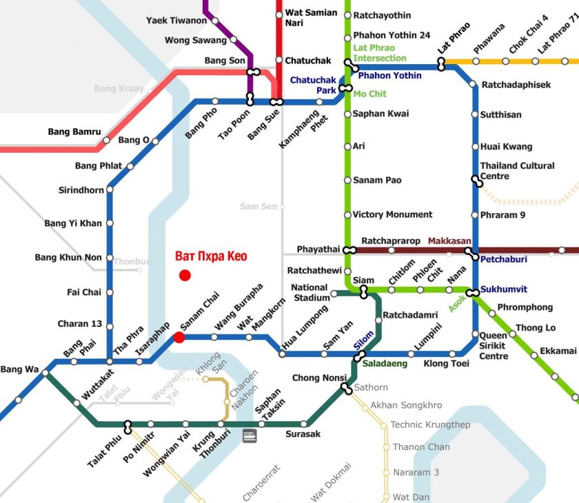 Схема метро бангкока 2022
