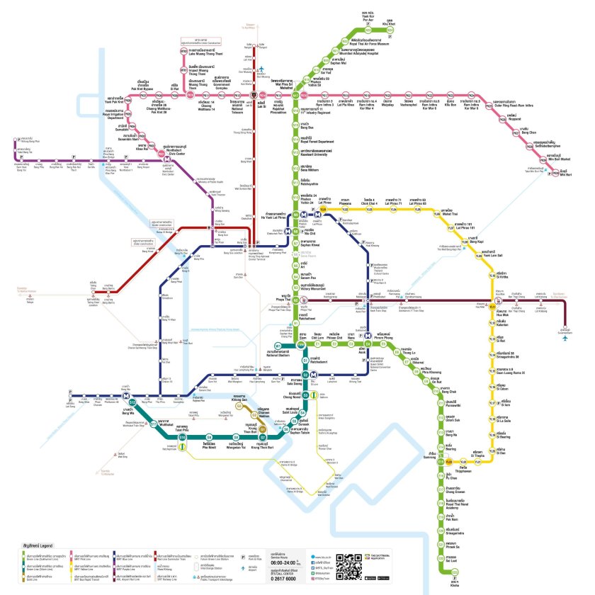 Карта метро Бангкока 2024