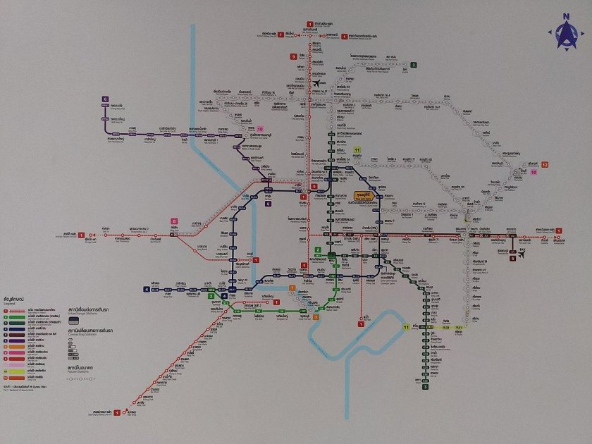 Карта метро Бангкока