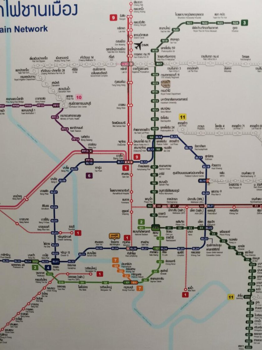 Карта метро Бангкока