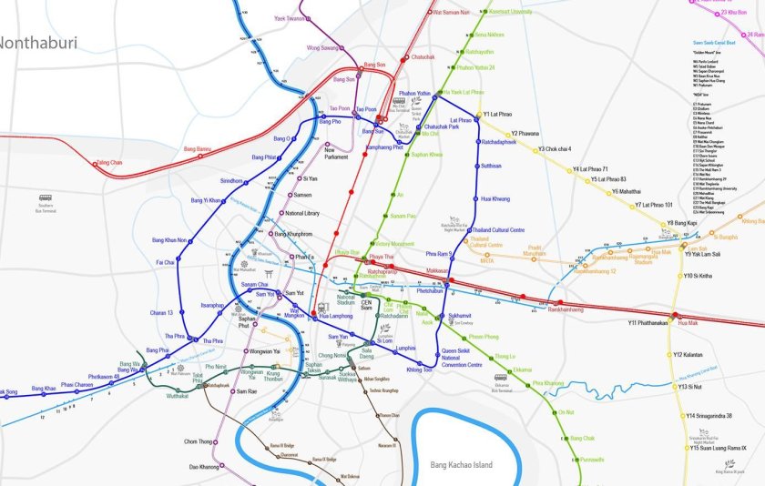 Бангкок карта метро