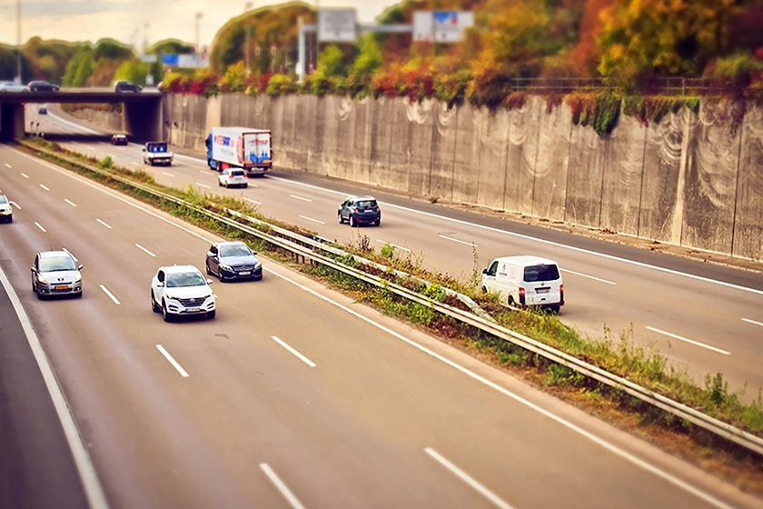 Трасса с машинами