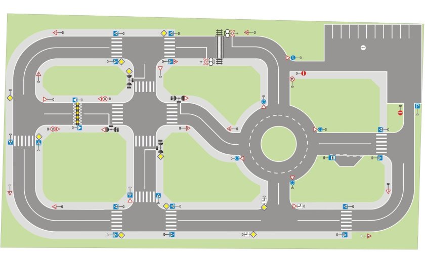 Схема автогородка