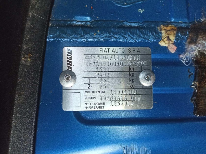 Фиат Дукато 2008 года шильдик вин номера