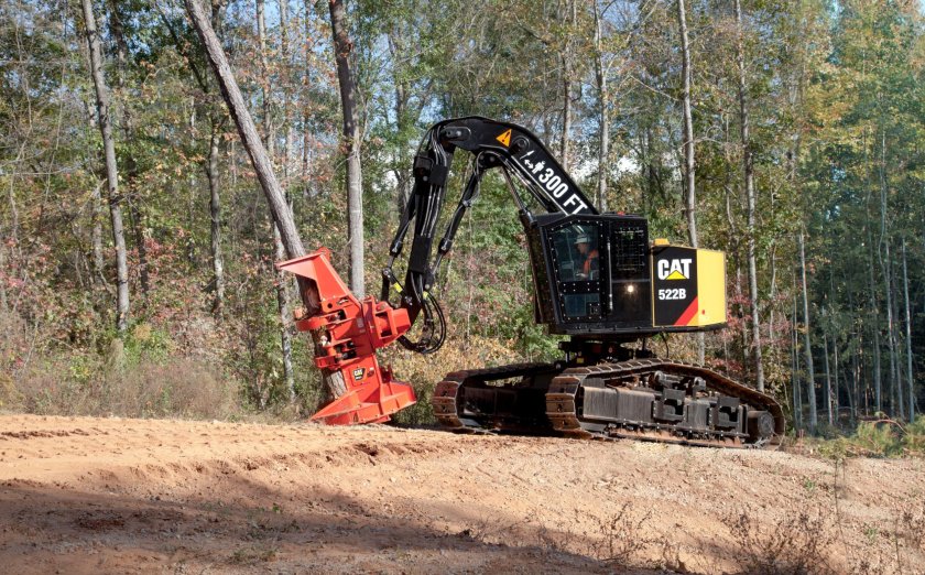 Cat 522 валочно-пакетирующая машина