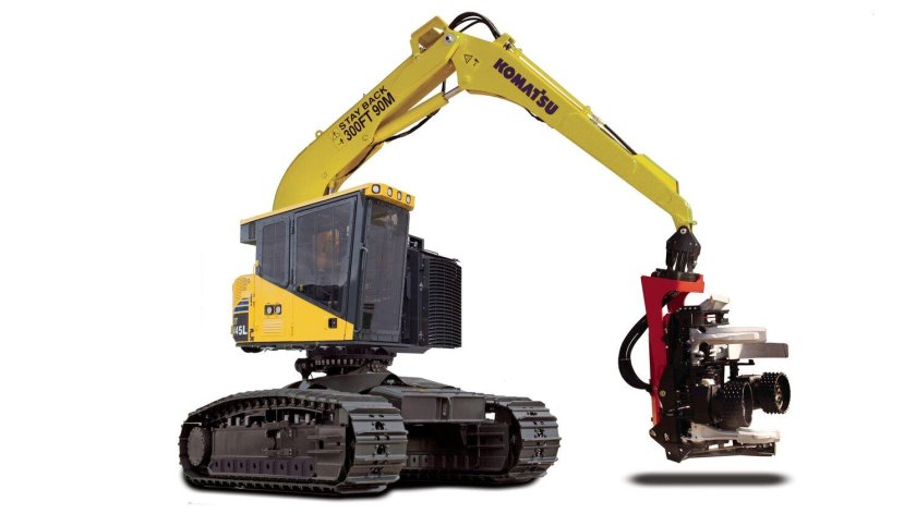 Гусеничный харвестер Комацу