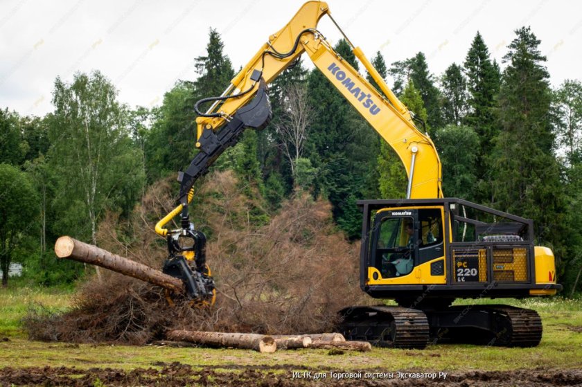 Гусеничный харвестер Комацу