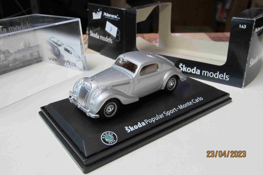 1/43 skoda popular sport monte carlo 1935 black magic abrex