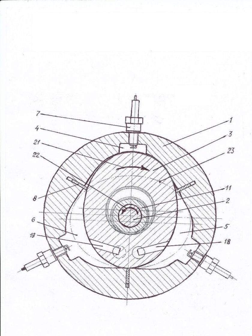 РПД двигатель роторно поршневой чертежи