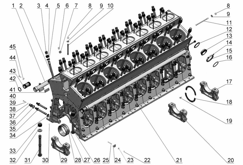Блок цилиндров 2д49.35 СПЧ-02
