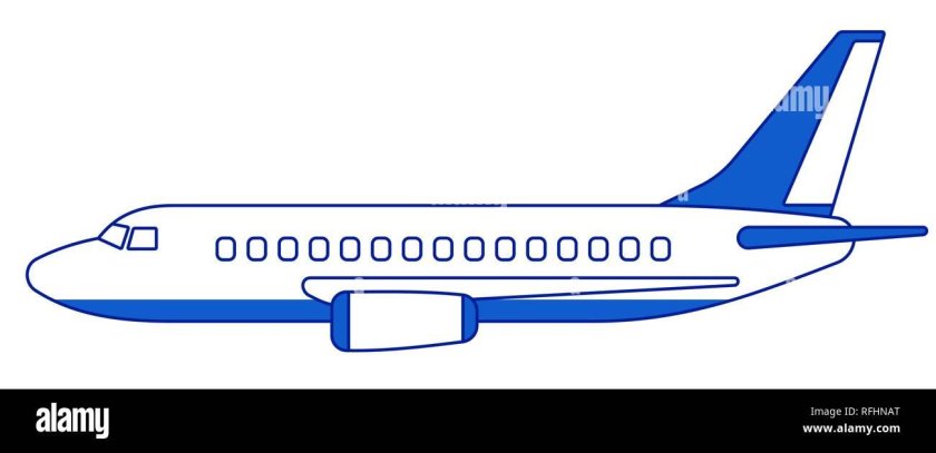 Самолет вид сбоку рисунок