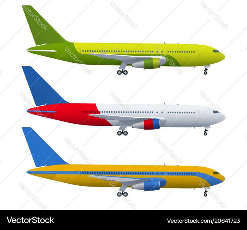 Самолет сбоку вектор