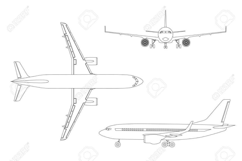 Ту-204 рисунок вид сбоку