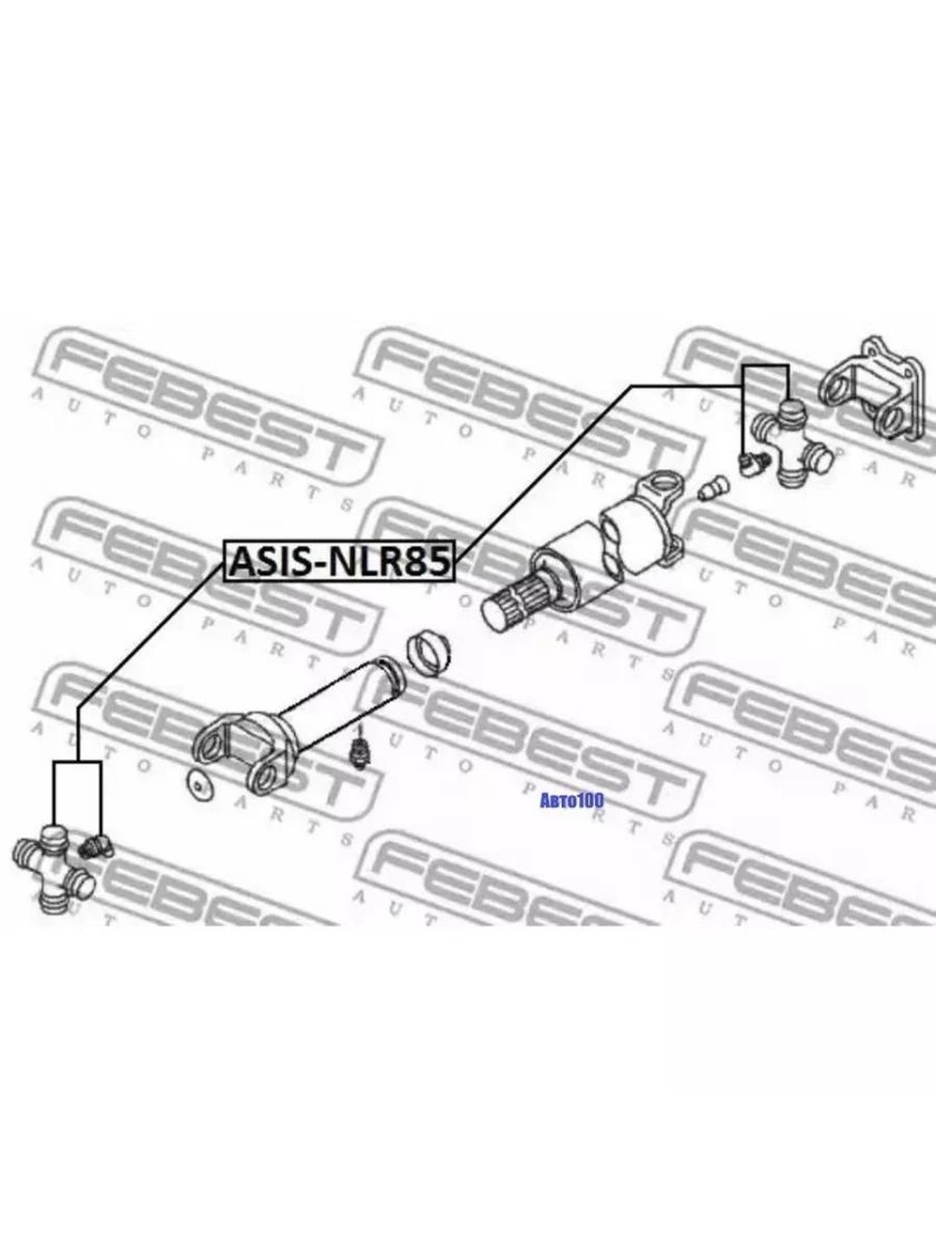 Крестовина карданного вала Исузу форвард схема