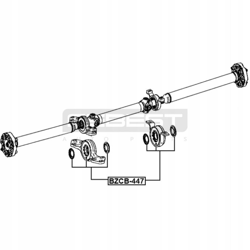 Подшипник подвесной карданного вала mercedes