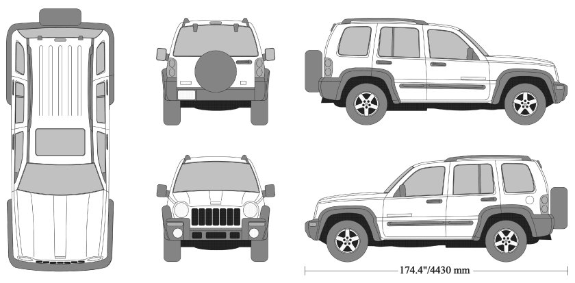 Джип Либерти габариты