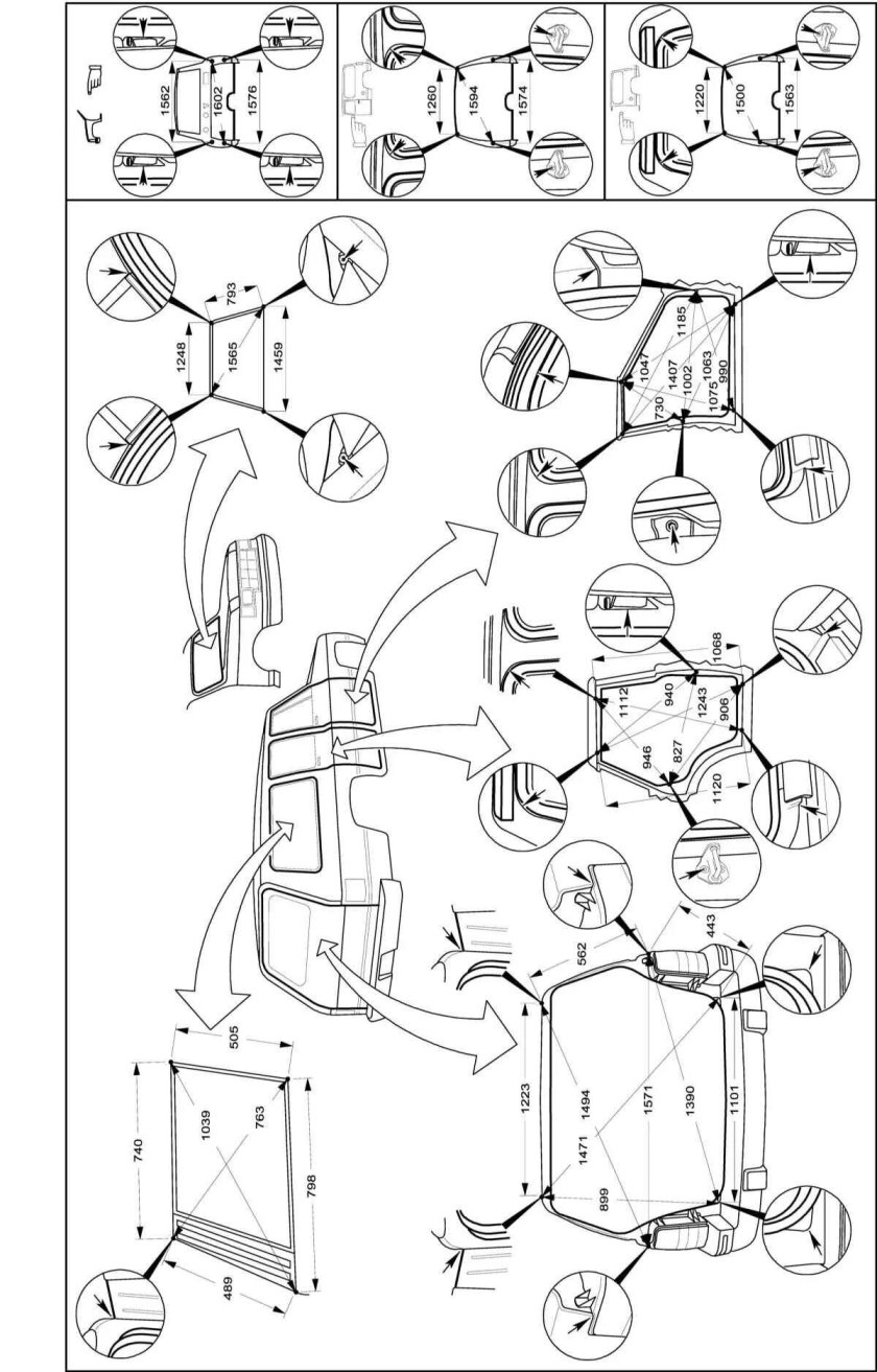 Jeep Grand Cherokee ZJ кузовные Размеры