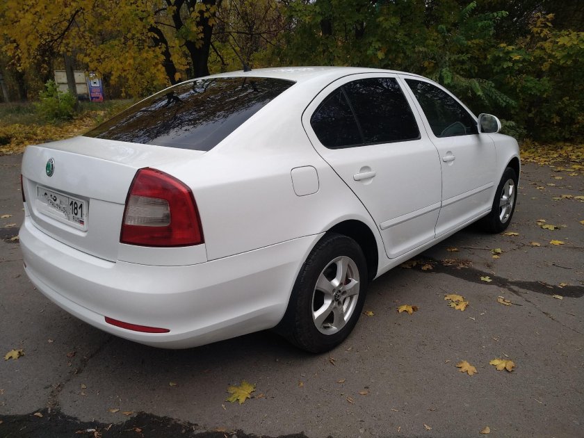 Белая шкода октавия