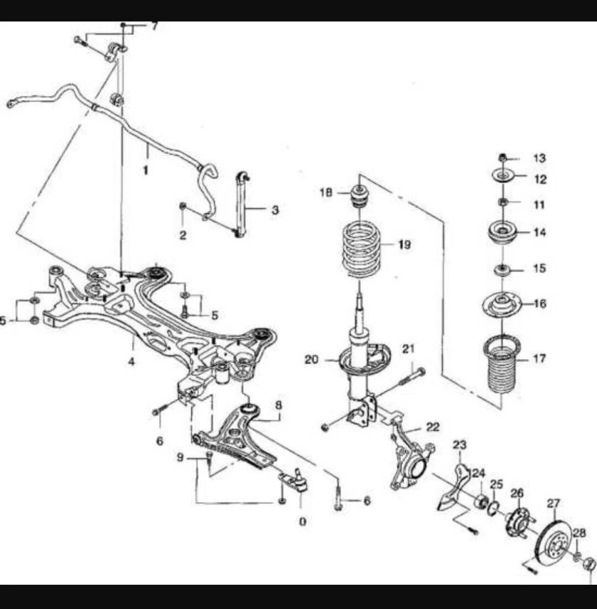 Передняя подвеска Шевроле Авео т250