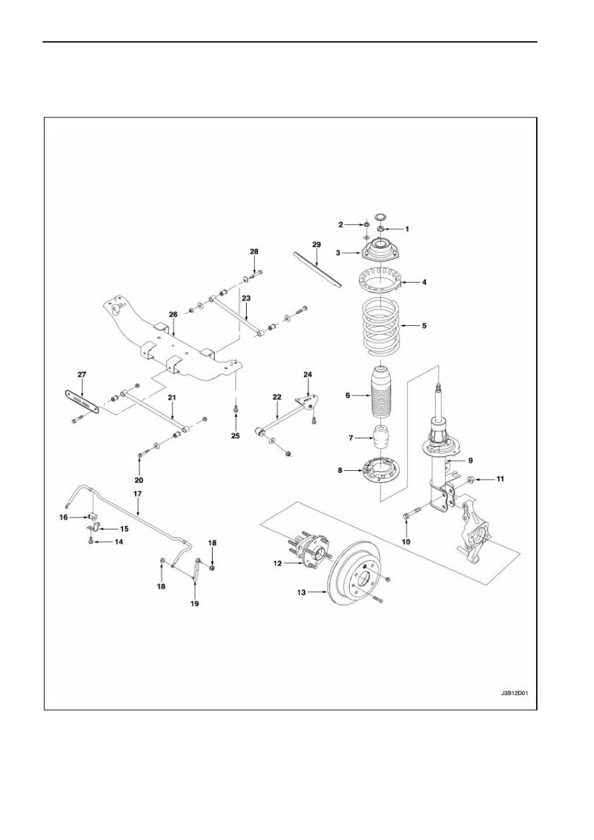 Передняя подвеска Chevrolet Lacetti схема