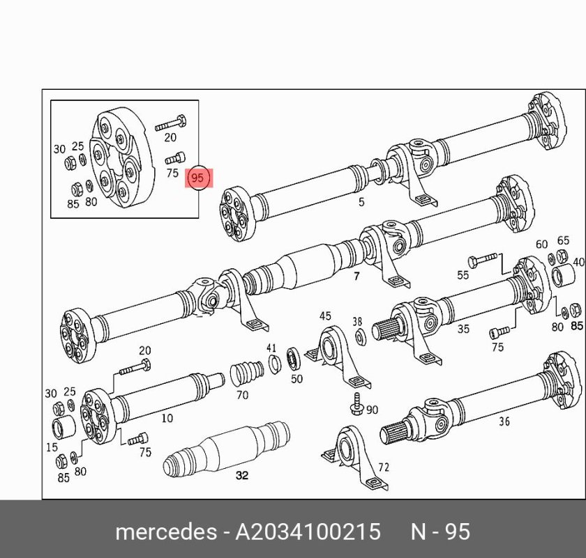 220 Мерседес карданный вал