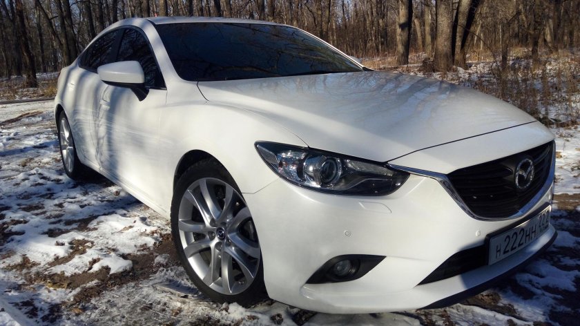 Мазда 6 белая тонированная