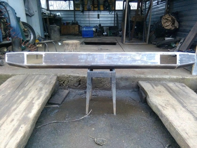 Самодельный бампер УАЗ Хантер задний