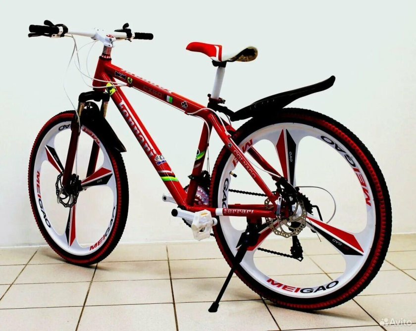 Велосипед горный ABD-2403 (Disc) бело-красный