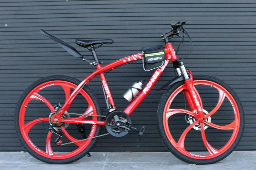 Велосипед на литье розовый