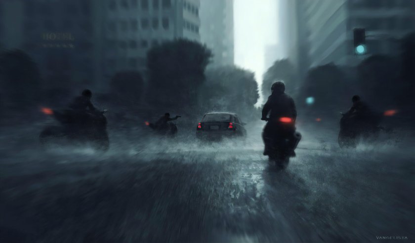 Дождь в городе